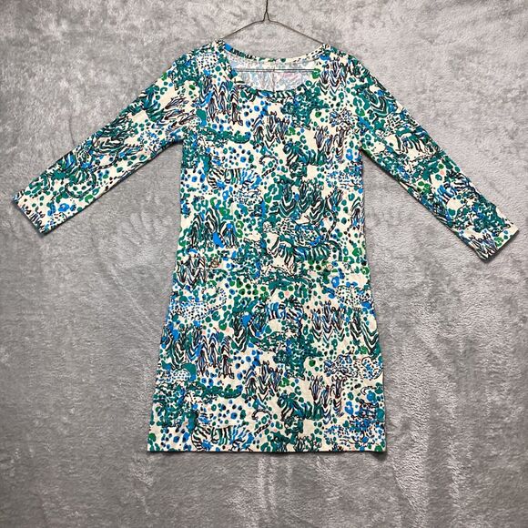 Lilly Pulitzer Dresses & Skirts - Lilly Pulitzer Dress Women's M 100% Pima Cotton Mini Shift Safari Resort Wedding